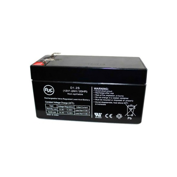 Battery Clerk AJC GS Portalac PE1212R F1 12V 1.2Ah Sealed Lead Acid Battery AJC-D1.2S-A-1-155703 - main